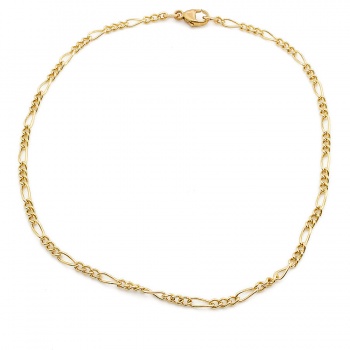 New 9ct gold 9 inch figaro Anklet